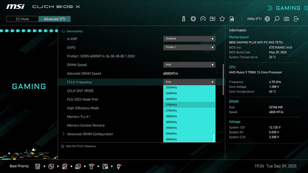 MSI B850 GAMING PLUS WIFI PZ-4